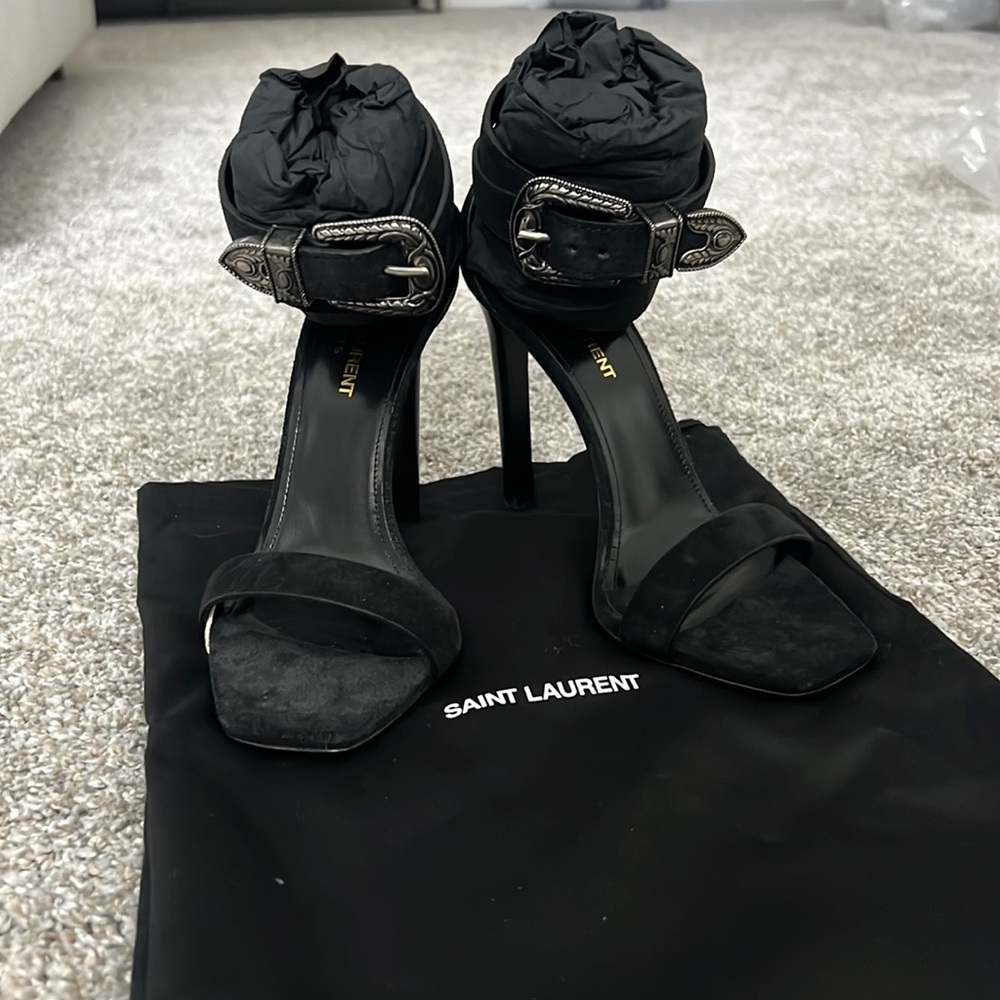 NIB Saint Laurent Mica Western Buckle